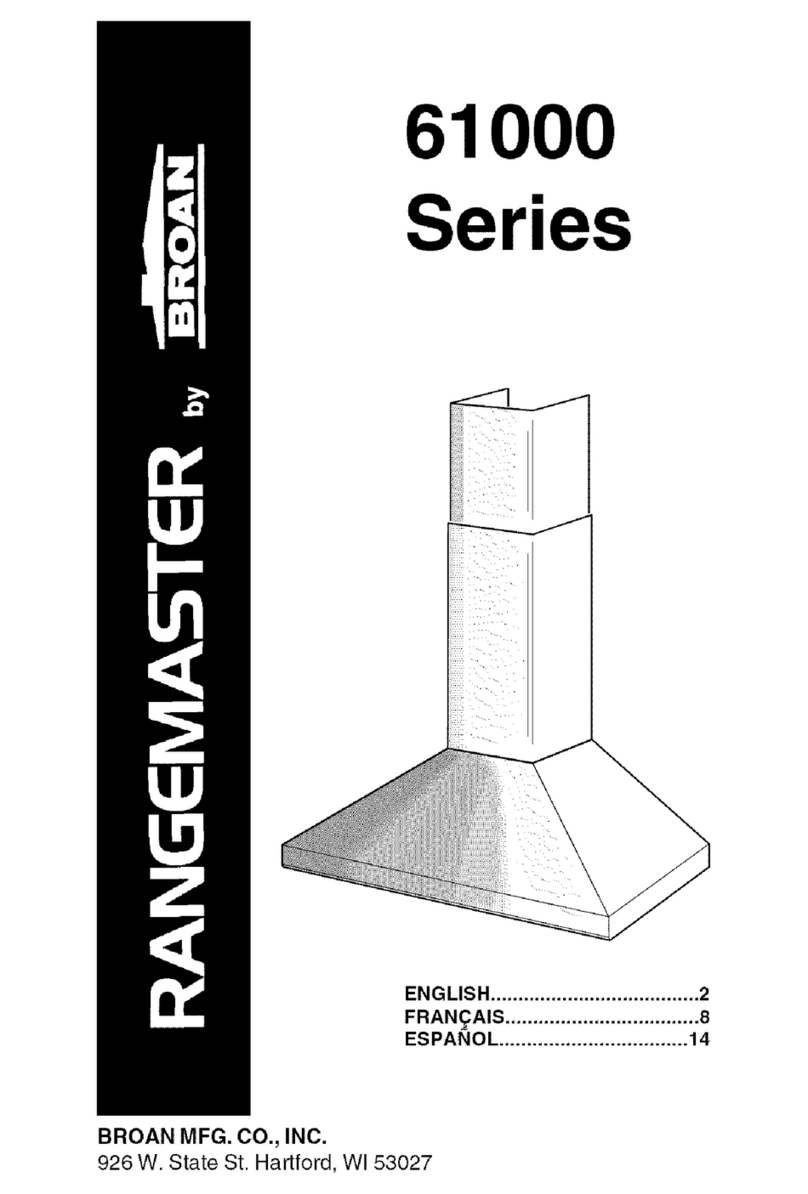 Broan Rangemaster 61000 Series User manual