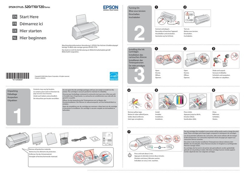 Epson Stylus S20 Instruction Manual