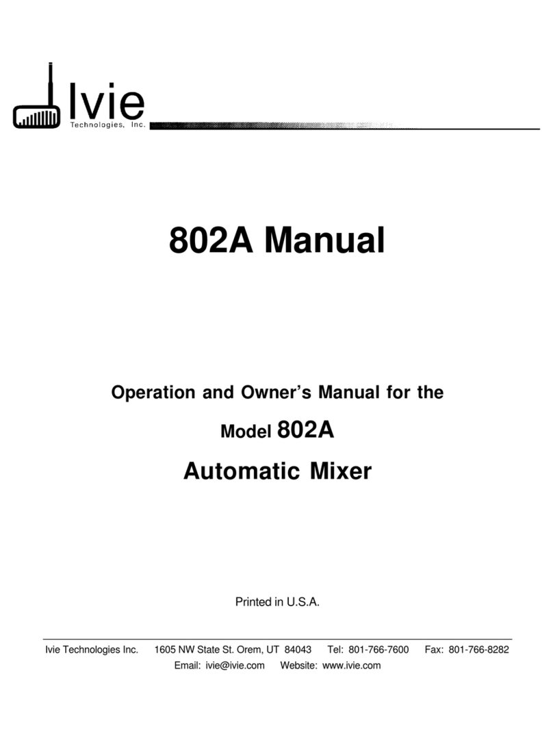IVIE 802A Operation and owner's manual