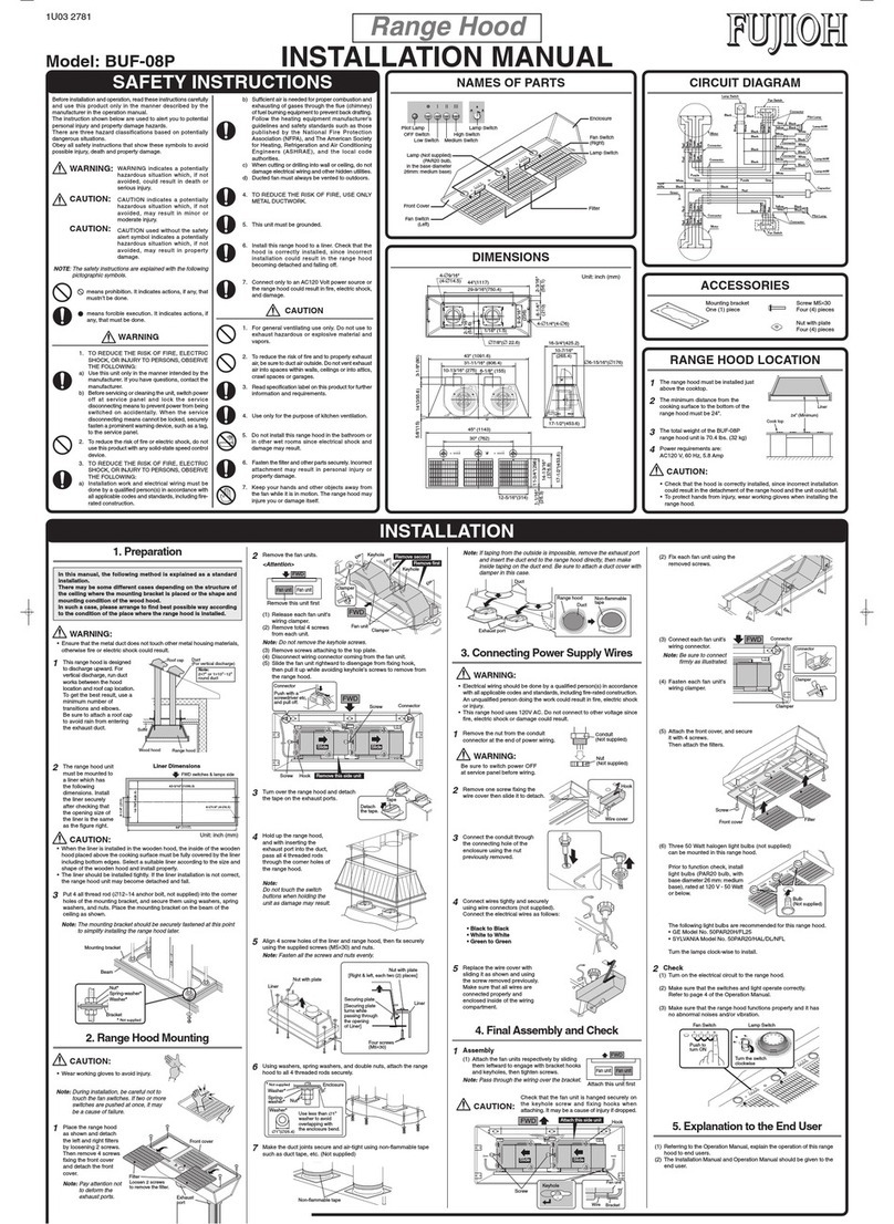 Fujioh BUF-08P installation manual