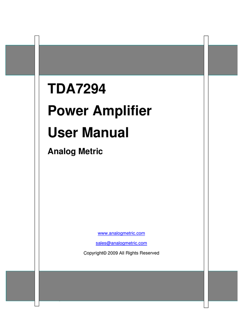 Analog Metric TDA7294 user manual