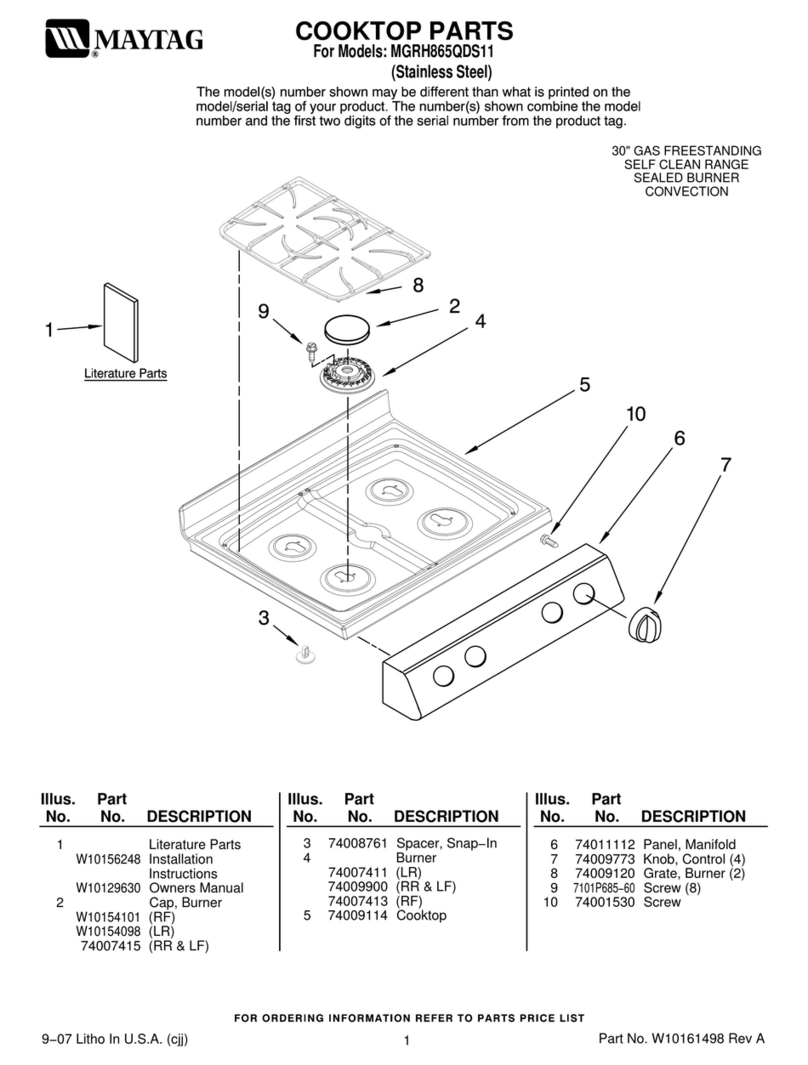 Maytag MGRH865QDS11 User manual