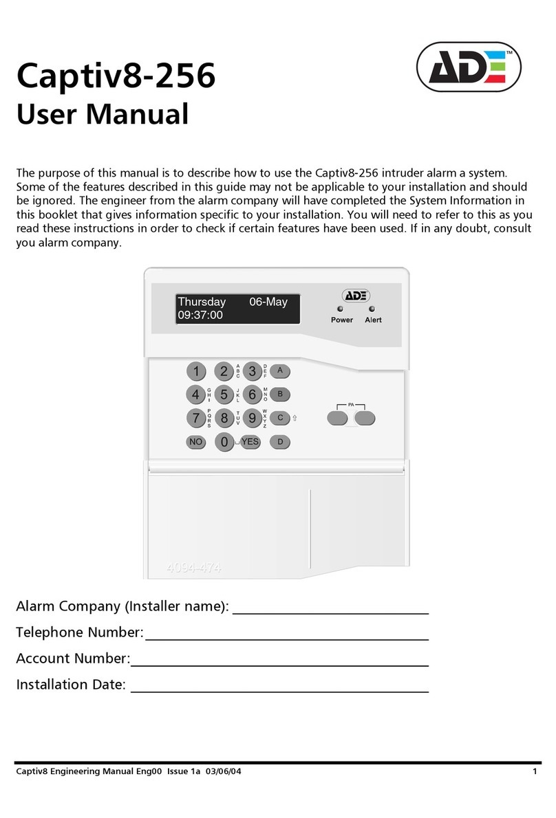 ADE Captiv8-256 User manual