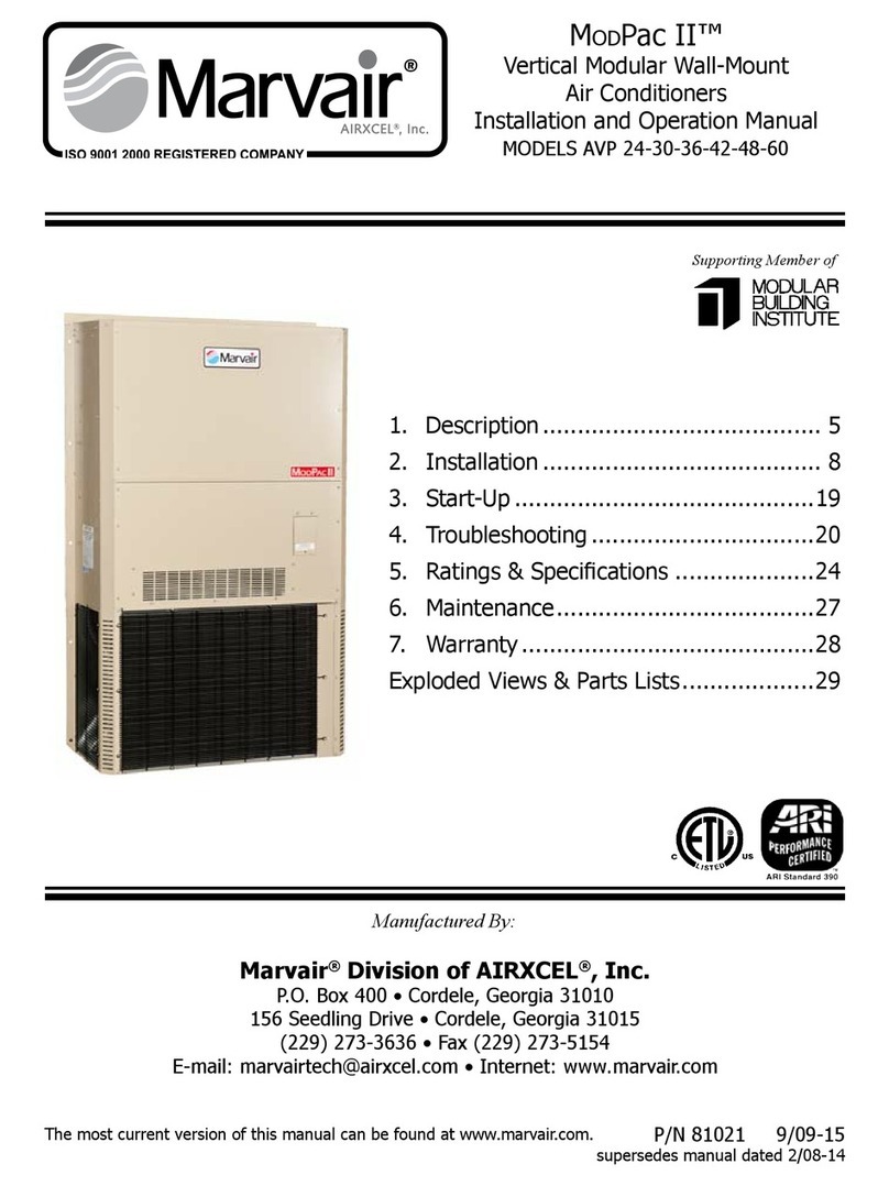 Marvair ModPac II User manual