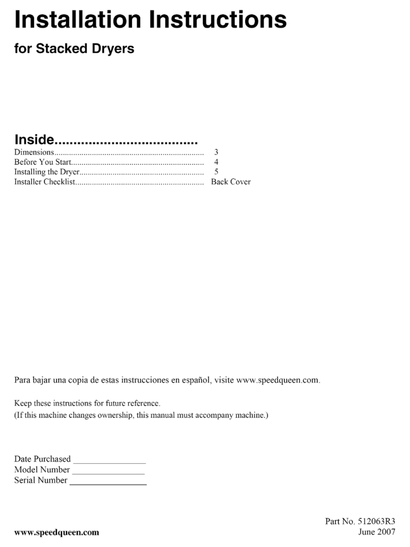 Alliance Laundry Systems CTSA9AWN installation instructions