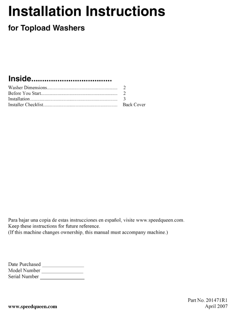 Alliance Laundry Systems AWS48NW installation instructions