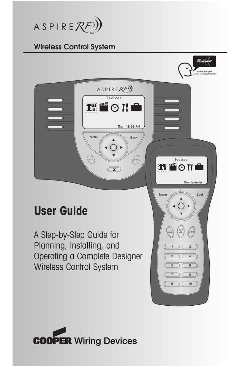 Cooper Wiring Devices Aspire RF User manual
