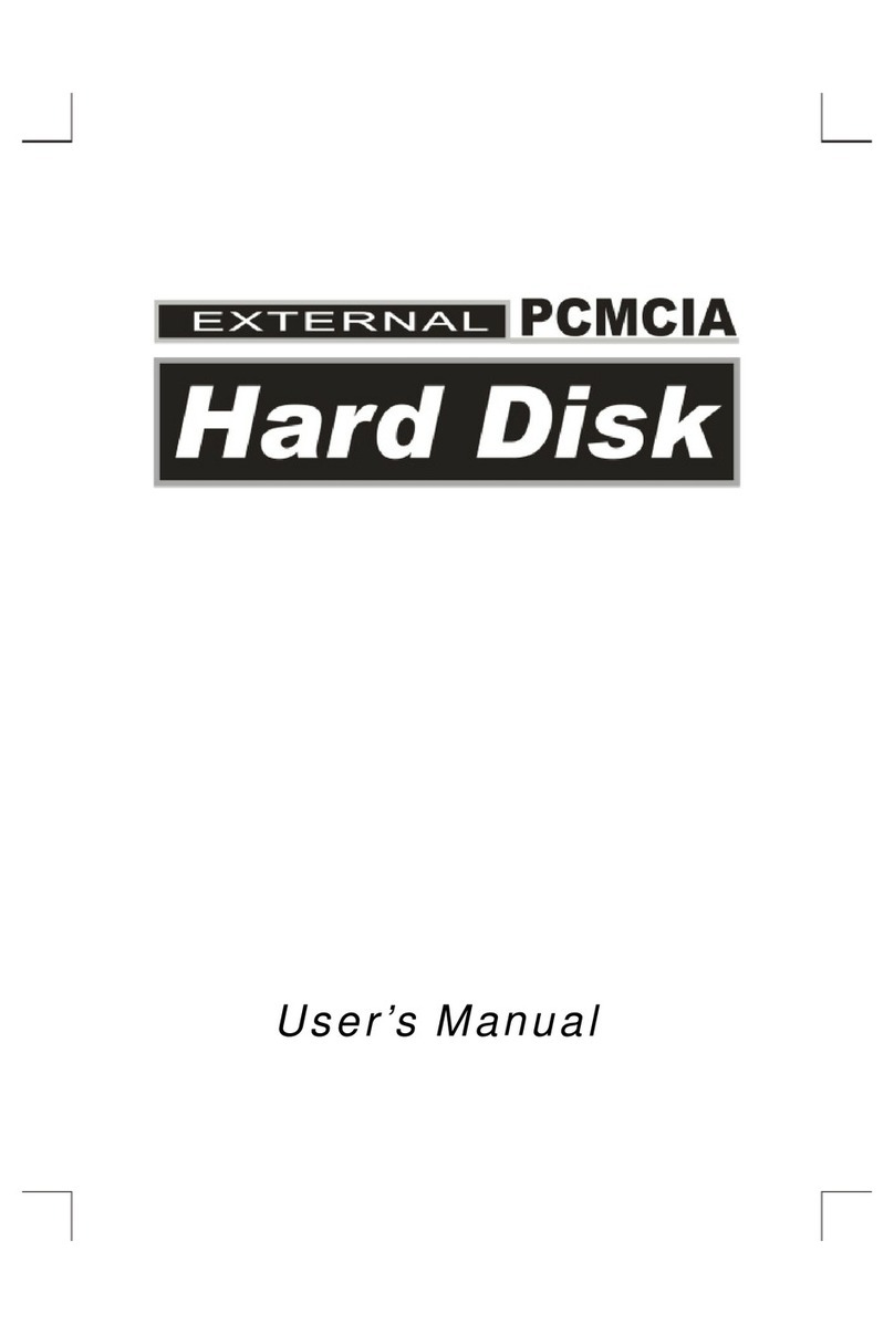 PCMCIA External Hard Disk user manual PCMCIA External Hard Disk user manual