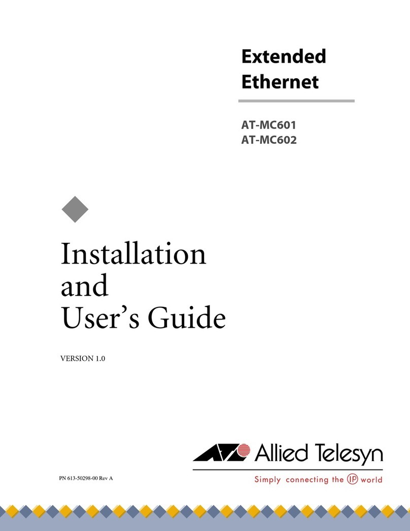 Allied Telesis AT-MC601 Series User manual Allied Telesis AT-MC601 Series User manual