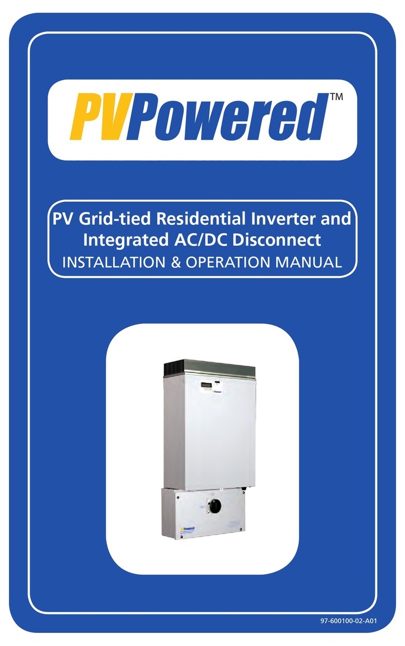 PV Powered StarInverter PVP1100 Installation & operation manual