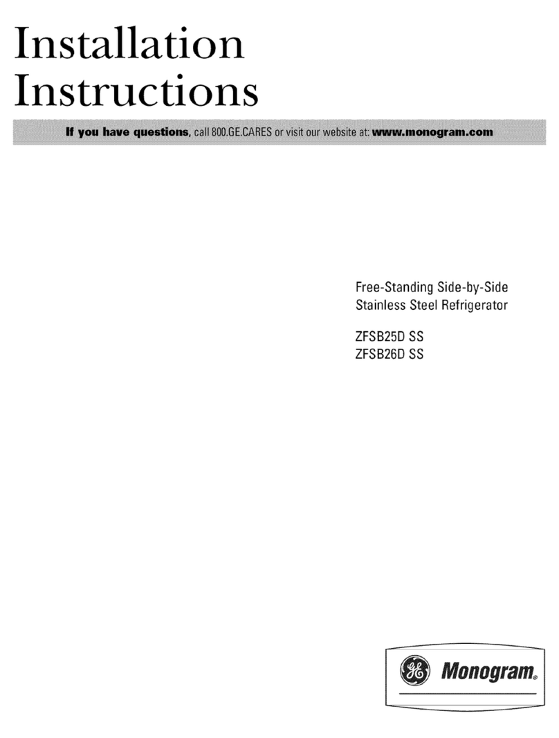 Monogram Monogram ZFSB25DSS User manual