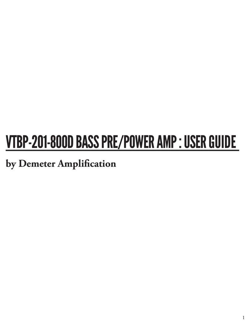 Demeter Amplification VTBP-201-800D User manual