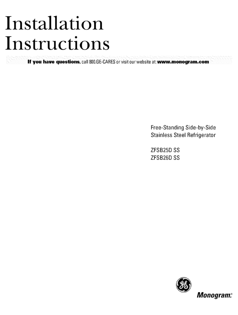 GE Monogram ZFSB25DSS User manual