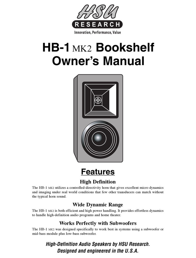 HSU HB-1 MK2 owner's manual