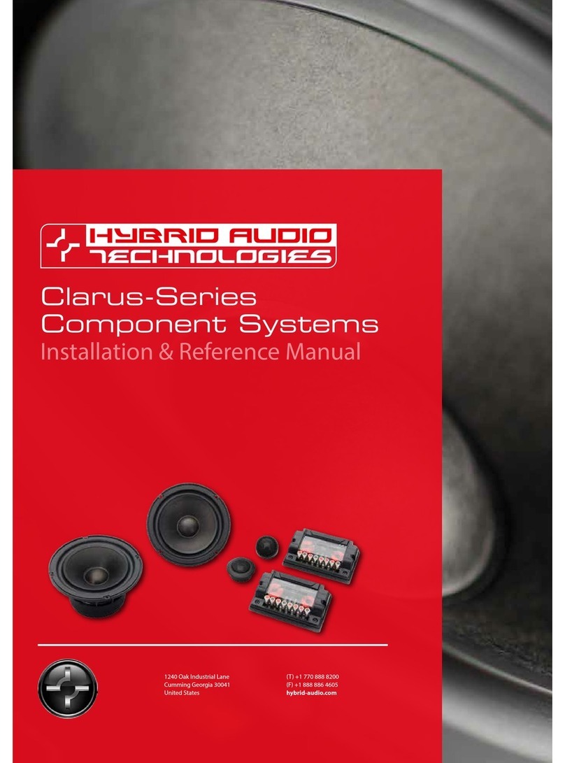 Hybrid Audio Technologies Clarus C5 Installation & reference manual