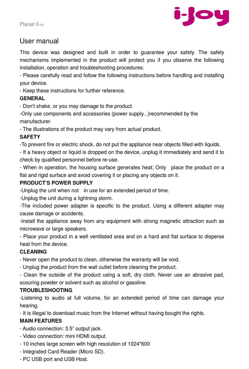 i-joy Planet II User manual