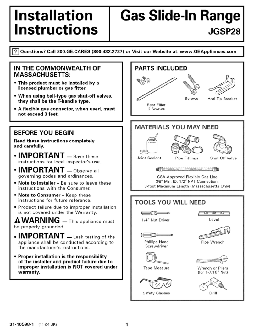 GE JGSP28 User manual
