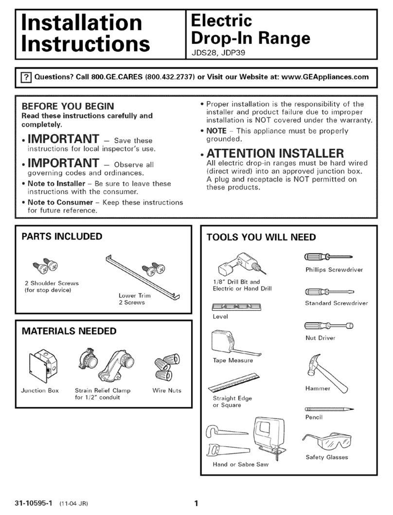 GE JDS28 User manual