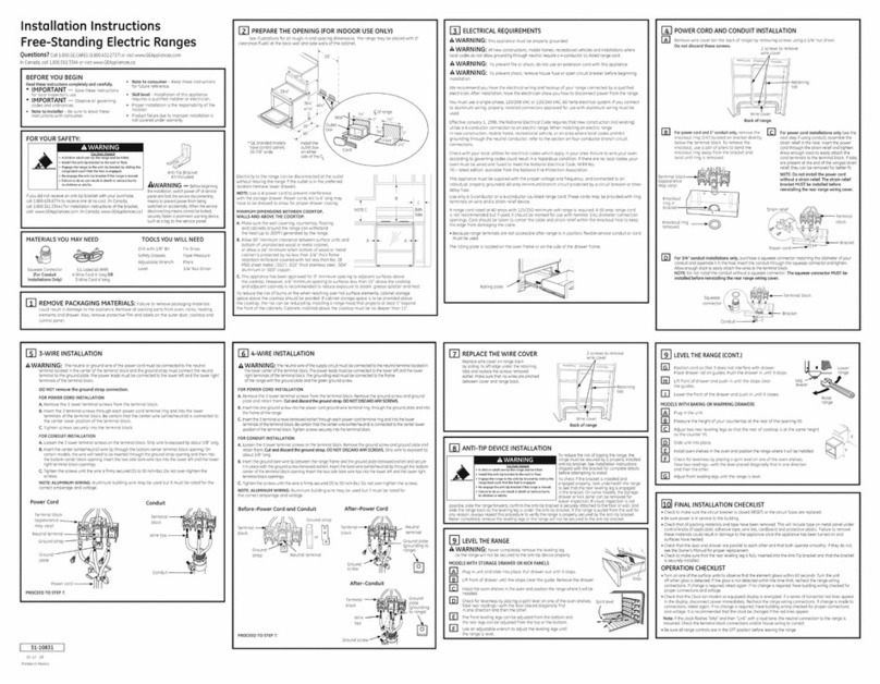 GE RB790DT2BB Quick start guide