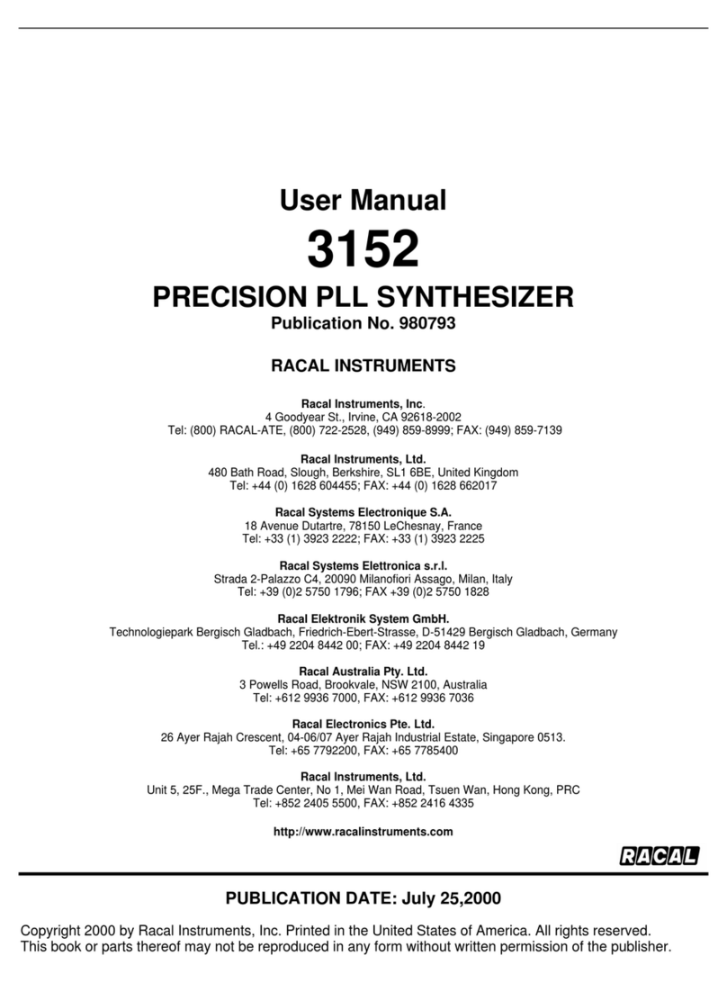 Racal Instruments 3152 user manual