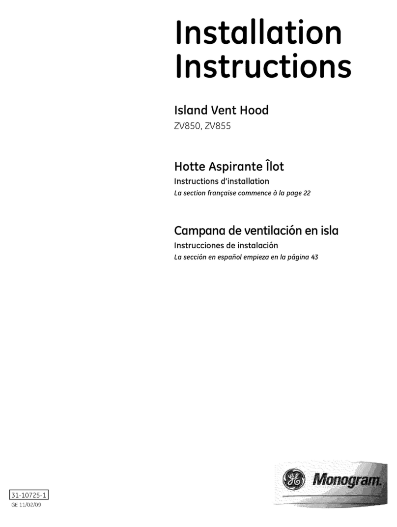 GE Monogram ZV855 User manual GE Monogram ZV855 User manual