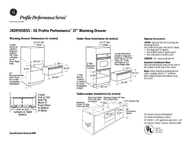 GE JKD910SBSS User manual