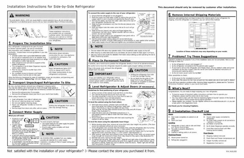 Frigidaire FGHS2334KP0 User manual