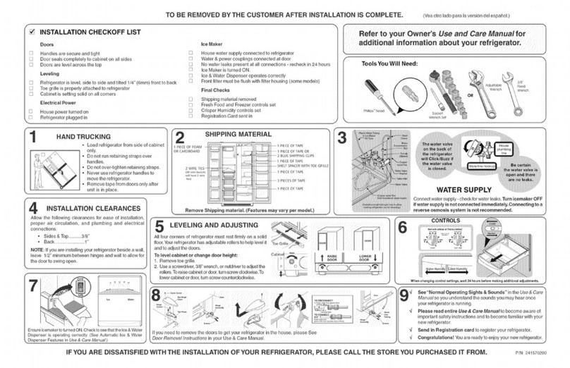 Frigidaire PLHS239ZDBB Owner's use and care manual