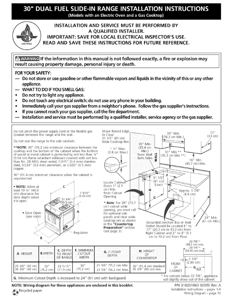 Frigidaire CPCS389DC3 User manual
