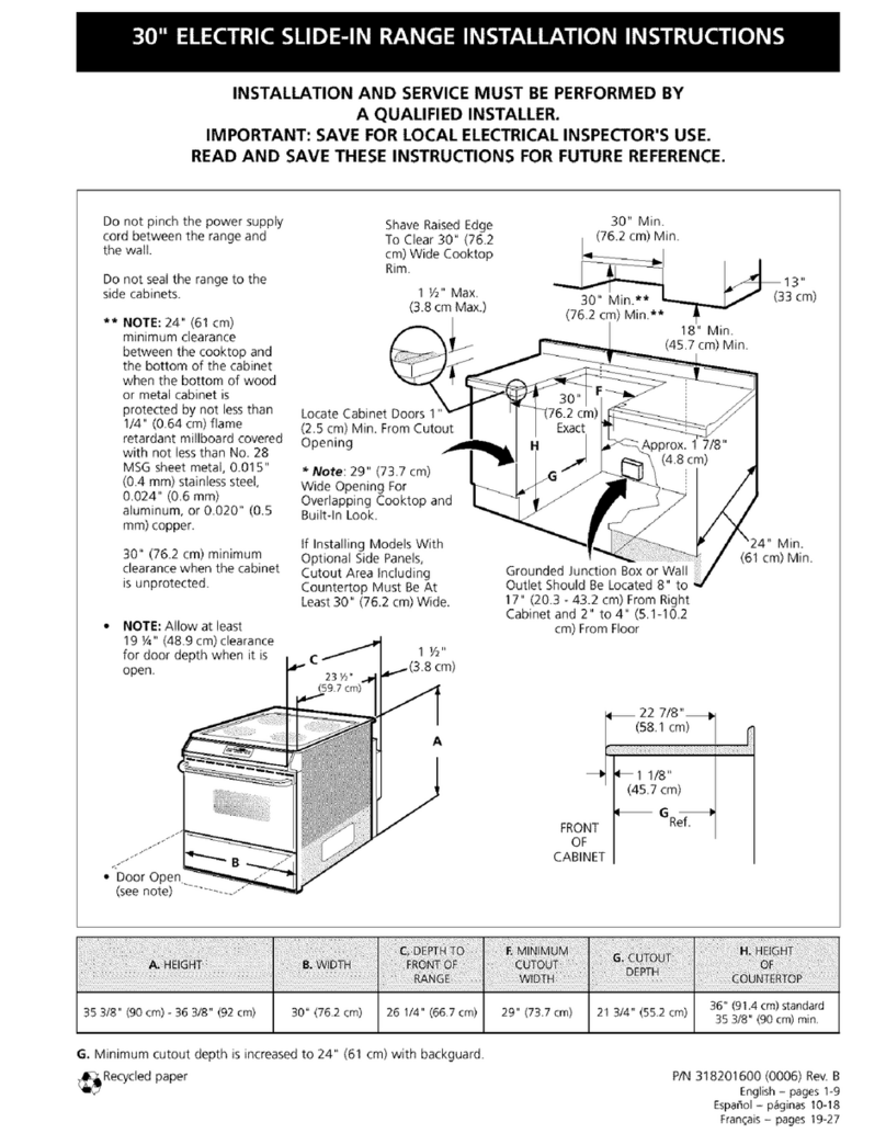 Frigidaire FES367BCC User manual Frigidaire FES367BCC User manual