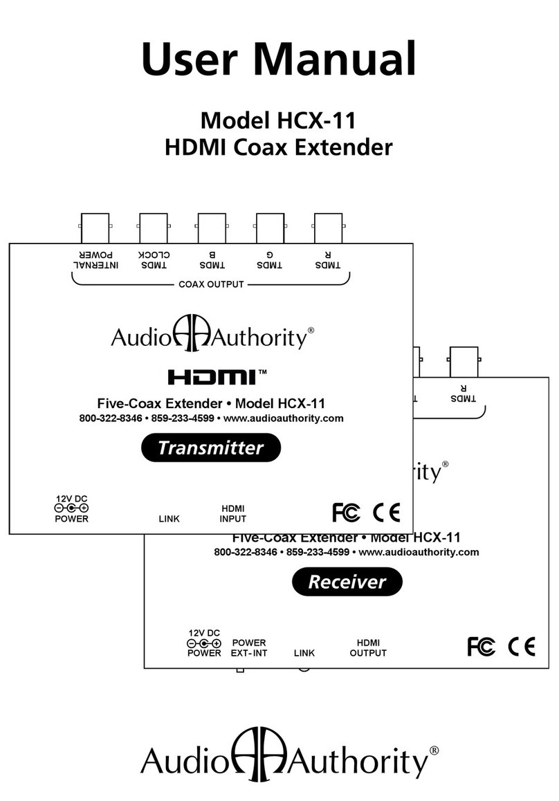 Audio Authority HCX-11 user manual
