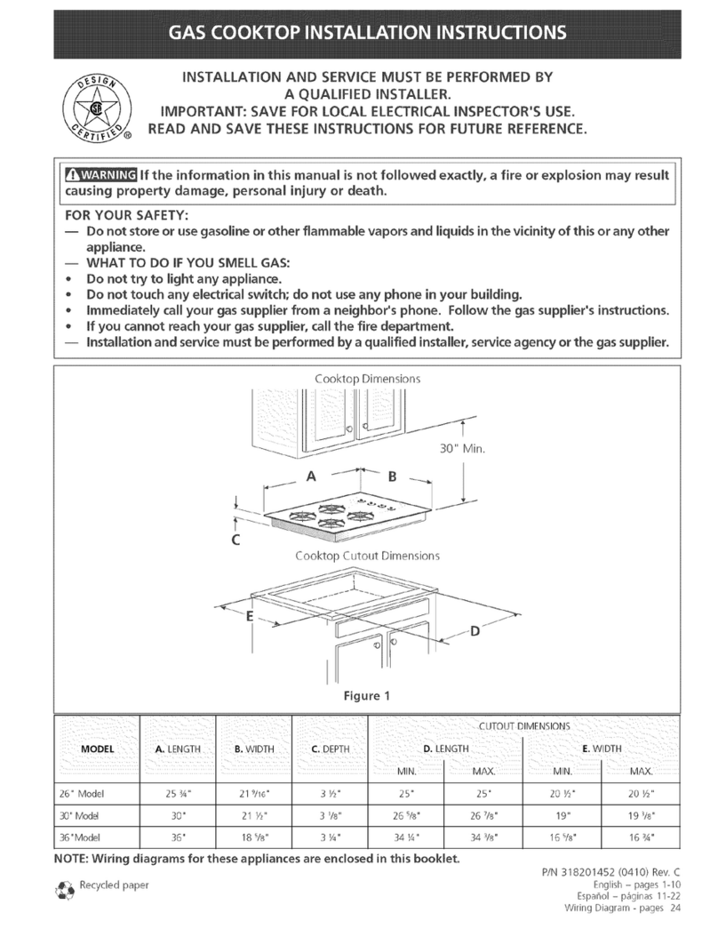 Frigidaire FFGC2605LWA User manual