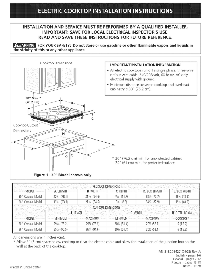 Frigidaire GLEC36S9EBC installation instructions Frigidaire GLEC36S9EBC installation instructions
