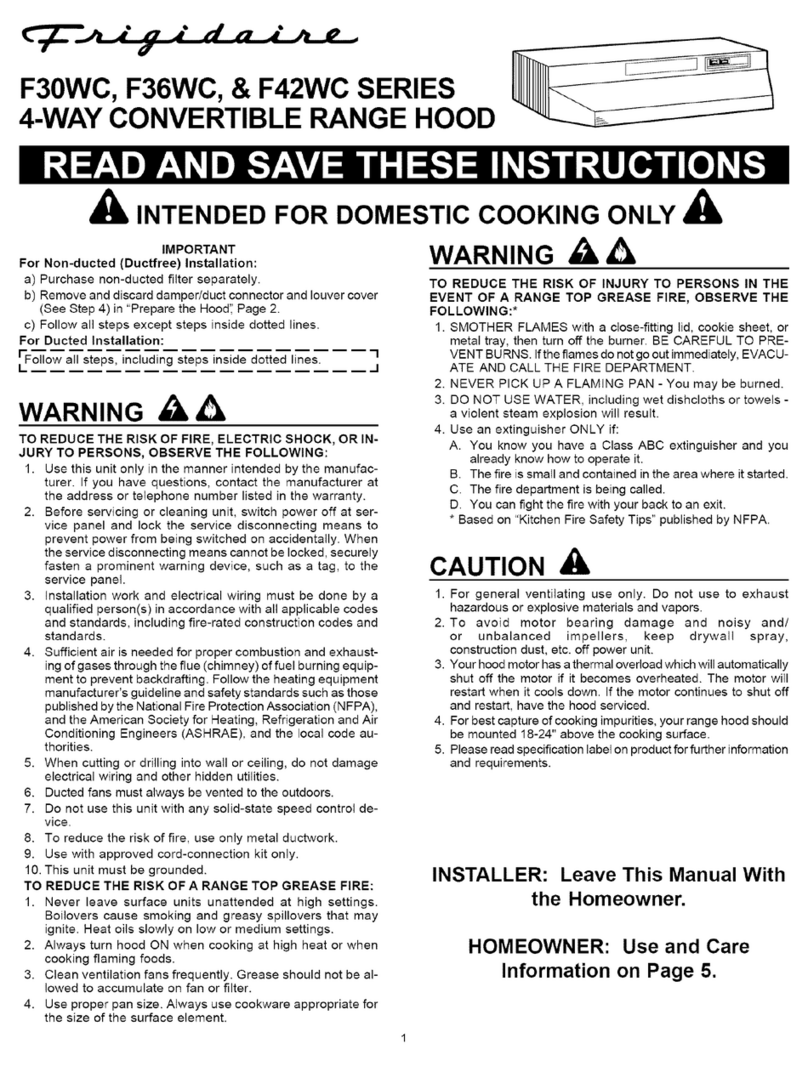 Frigidaire F30WC19ES User manual Frigidaire F30WC19ES User manual