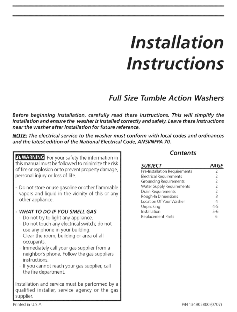 Frigidaire ATF6000FS1 User manual