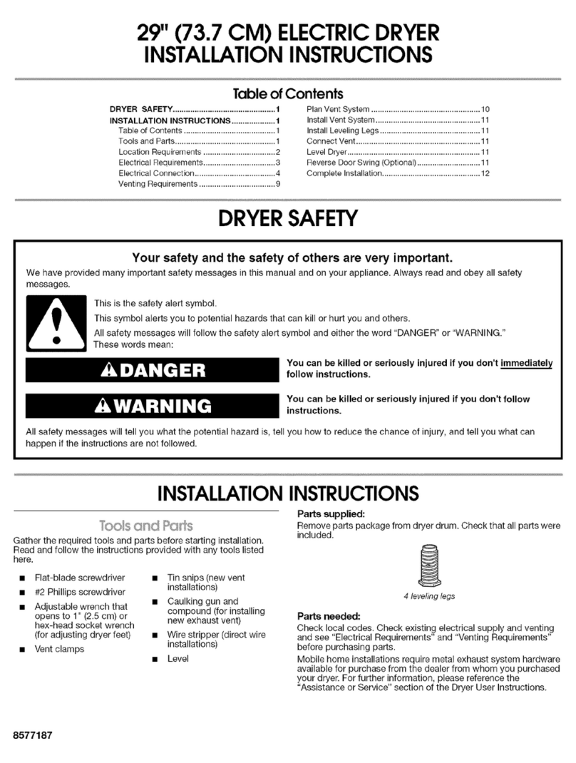 Crosley CEDX631VQ1 installation instructions