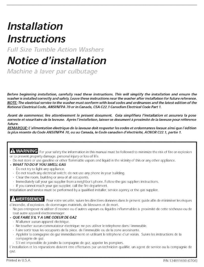 Crosley BTF1240FS1 User manual
