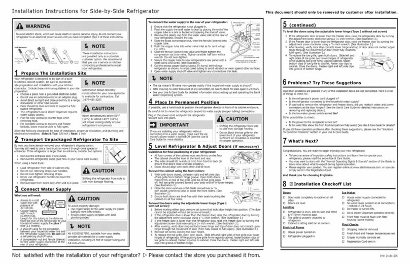 Crosley CRSH268MS3 User manual