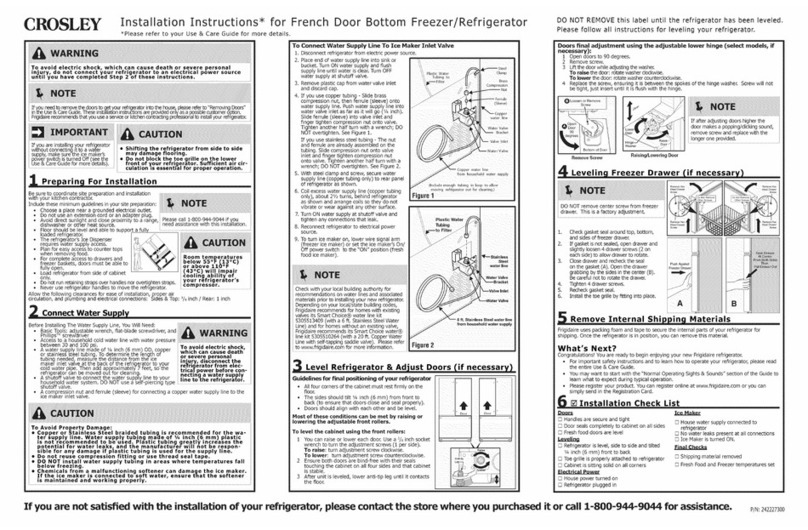 Crosley CFD28SDS6 User manual