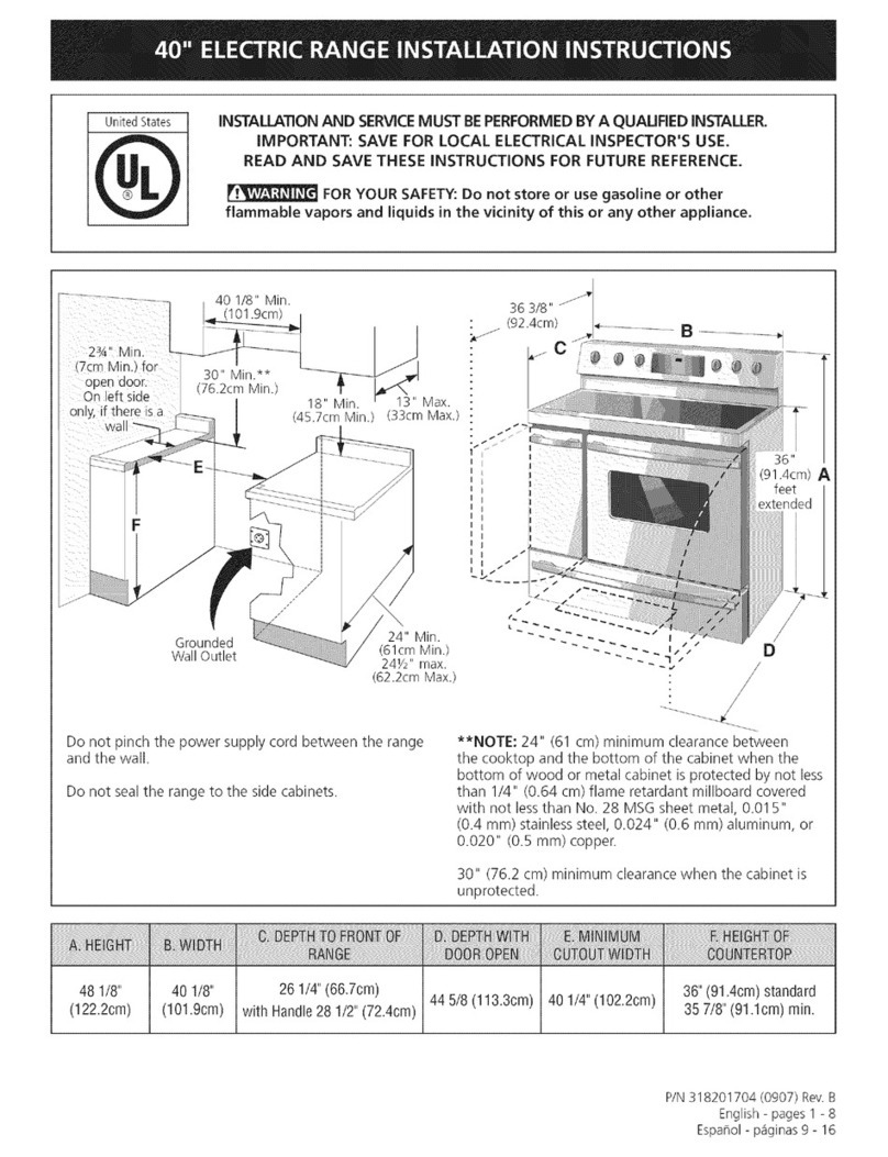 Frigidaire FPEF4085KFC User manual
