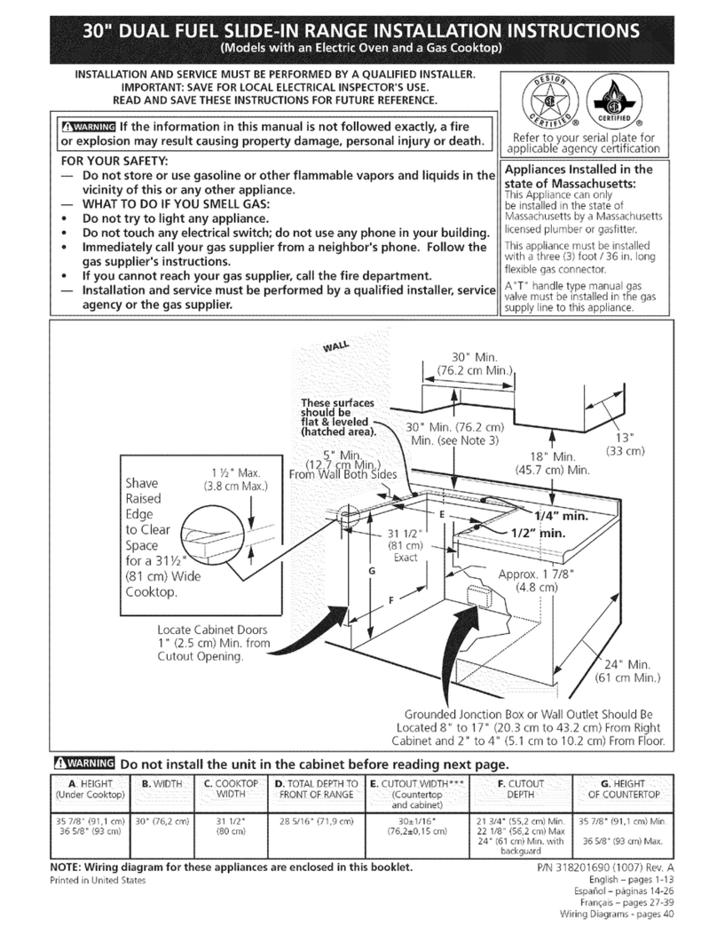 Frigidaire CGDS3065KF7 User manual Frigidaire CGDS3065KF7 User manual