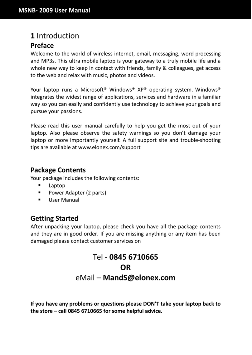 Elonex MSNB 2009 User manual