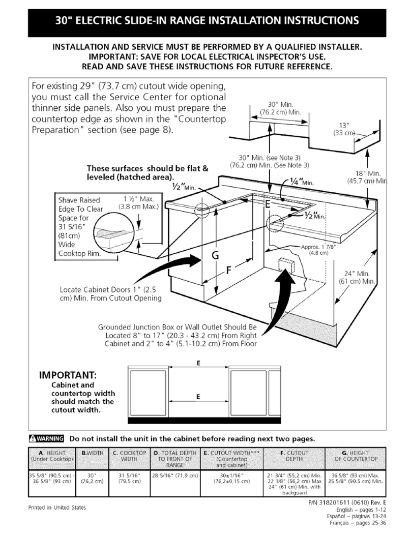 Frigidaire CFES3025LW5 User manual Frigidaire CFES3025LW5 User manual