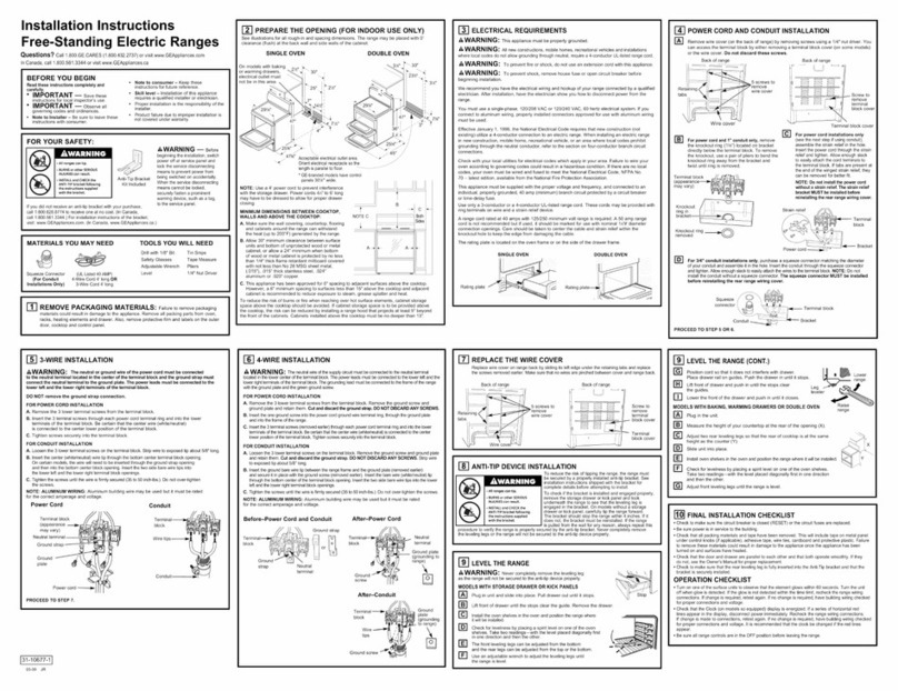 GE PB909DP5BB User manual