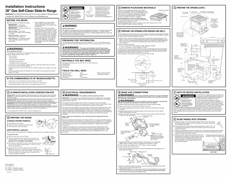 GE PGS908SEP3SS User manual