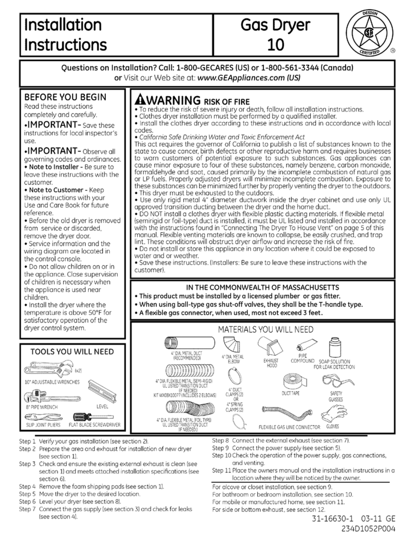 GE GFDS355GL1MV User manual