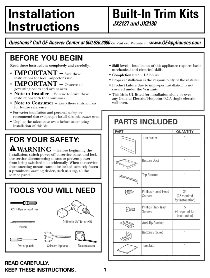 GE JX2127 User manual