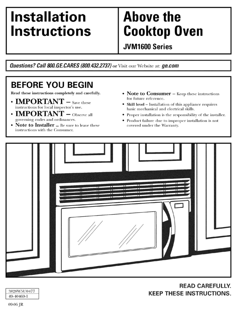 GE JVM1600 Series User manual