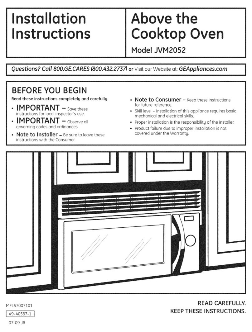 GE JVM2052 User manual