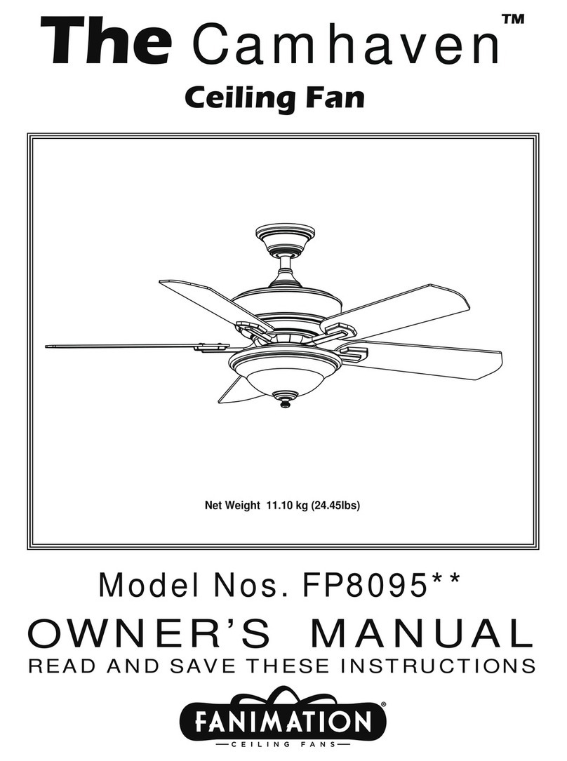 Fanimation The Camhaven FP8095 Series User manual